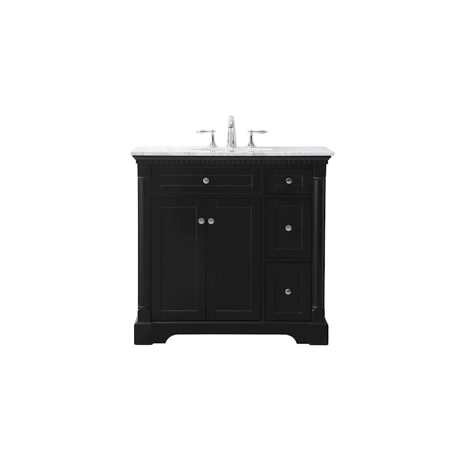 Elegant Kitchen/Bath Clarence 36" Single Bathroom Vanity Set, Black - VF53036BK
