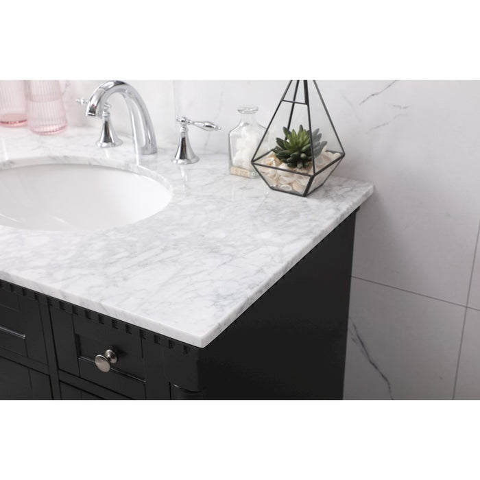 Elegant Kitchen/Bath Clarence 36" Single Bathroom Vanity Set, Black