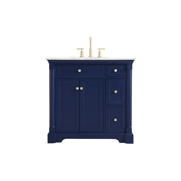 Elegant Kitchen/Bath Clarence 36" Single Bathroom Vanity, Blue - VF53036BL