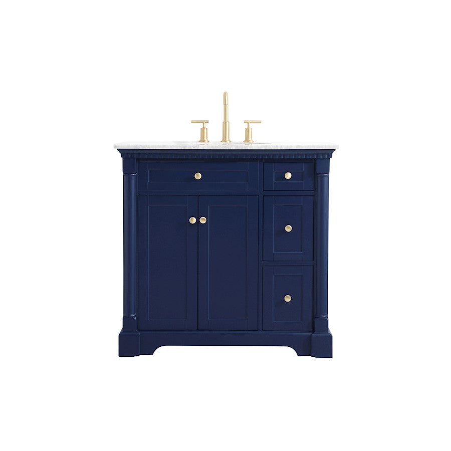 Elegant Kitchen/Bath Clarence 36" Single Bathroom Vanity, Blue - VF53036BL