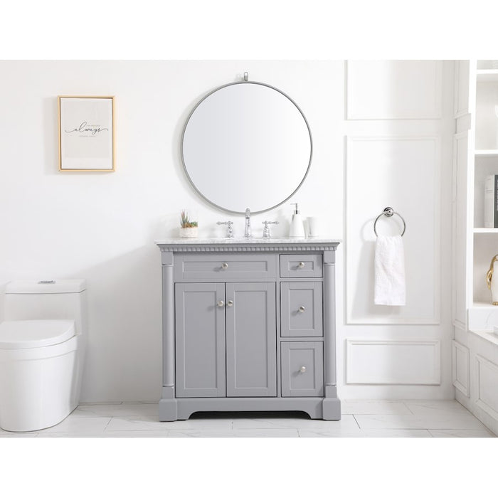 Elegant Kitchen/Bath Clarence 36" Single Bathroom Vanity, Blue