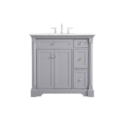 Elegant Kitchen/Bath Clarence 36" Single Bathroom Vanity, Grey - VF53036GR