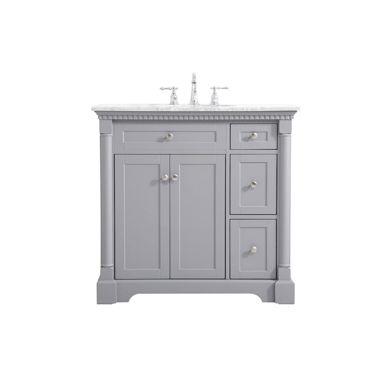 Elegant Kitchen/Bath Clarence 36" Single Bathroom Vanity, Grey - VF53036GR