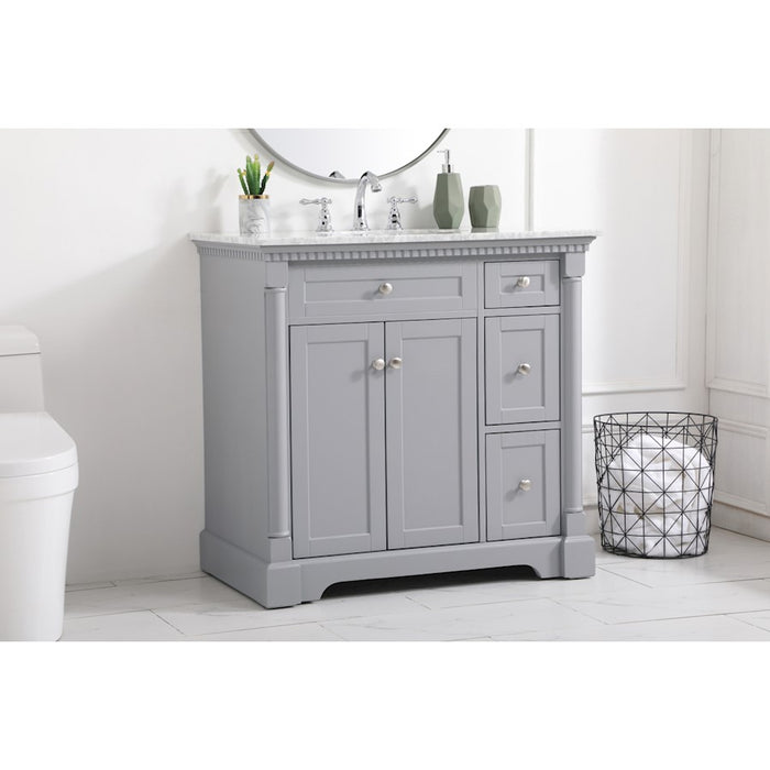 Elegant Kitchen/Bath Clarence 36" Single Bathroom Vanity, Grey