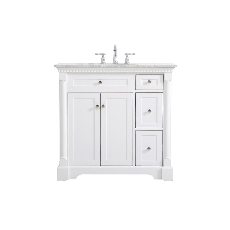 Elegant Kitchen/Bath Clarence 36" Single Bathroom Vanity, White - VF53036WH