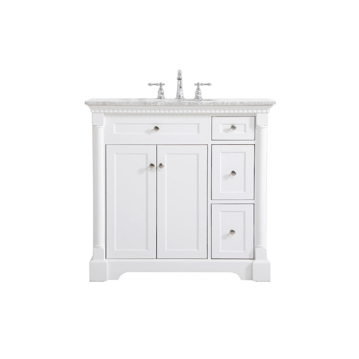 Elegant Kitchen/Bath Clarence 36" Single Bathroom Vanity, White - VF53036WH