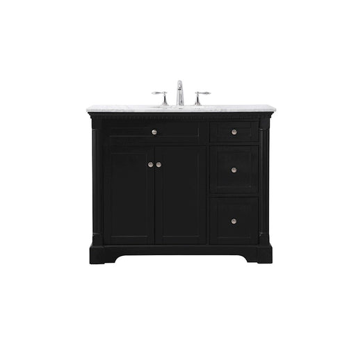 Elegant Kitchen/Bath Clarence 42" Single Bathroom Vanity Set, Black - VF53042BK