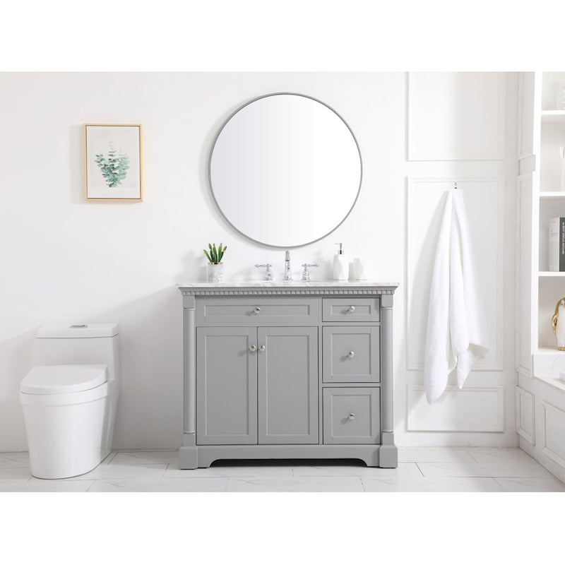 Elegant Kitchen/Bath Clarence 42" Single Bathroom Vanity Set, Black