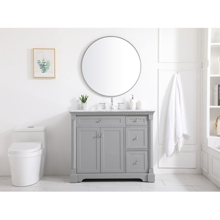 Elegant Kitchen/Bath Clarence 42" Single Bathroom Vanity Set, Black