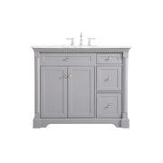 Elegant Kitchen/Bath Clarence 42" Single Bathroom Vanity, Grey - VF53042GR
