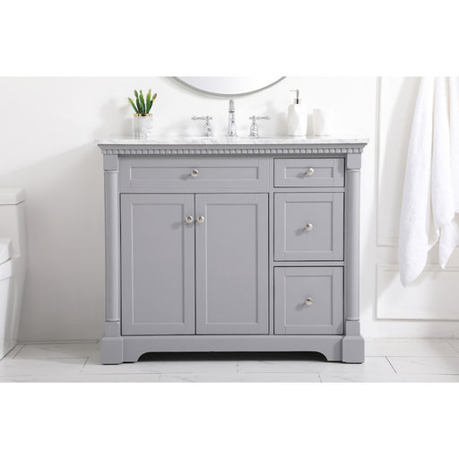 Elegant Kitchen/Bath Clarence 42" Single Bathroom Vanity, Grey