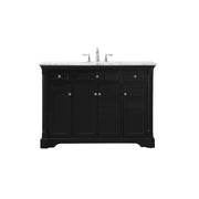 Elegant Kitchen/Bath Clarence 48" Single Bathroom Vanity Set, Black - VF53048BK