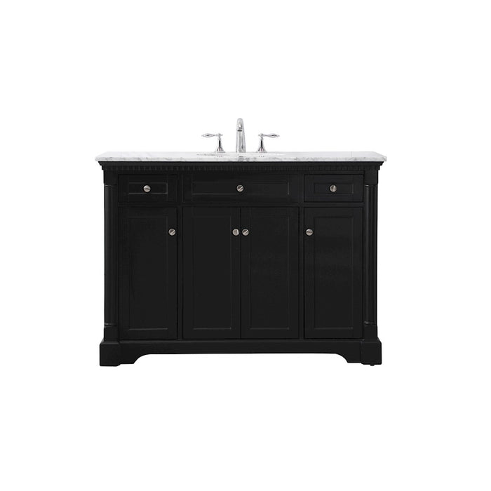 Elegant Kitchen/Bath Clarence 48" Single Bathroom Vanity Set, Black - VF53048BK