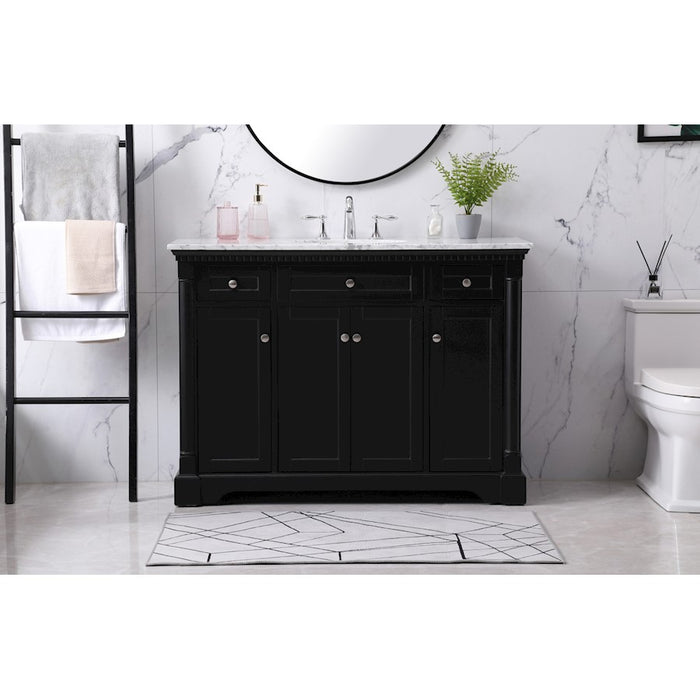 Elegant Kitchen/Bath Clarence 48" Single Bathroom Vanity Set, Black
