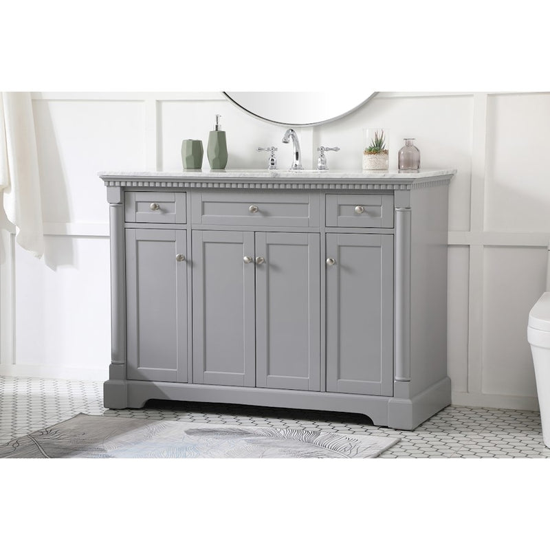 Elegant Kitchen/Bath Clarence 48" Single Bathroom Vanity, Grey