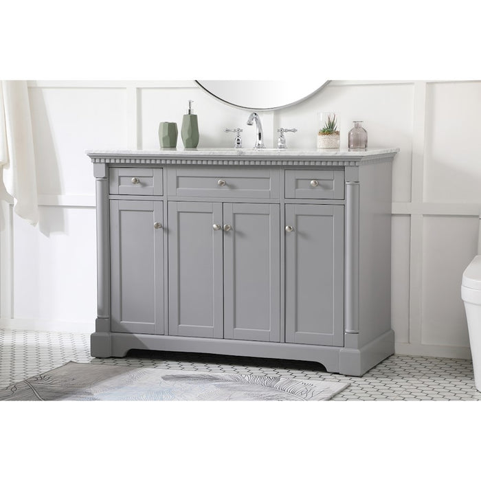 Elegant Kitchen/Bath Clarence 48" Single Bathroom Vanity, Grey