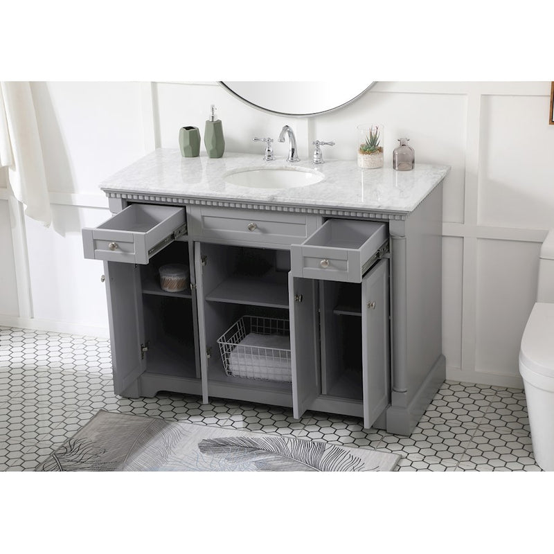 Elegant Kitchen/Bath Clarence 48" Single Bathroom Vanity, Grey