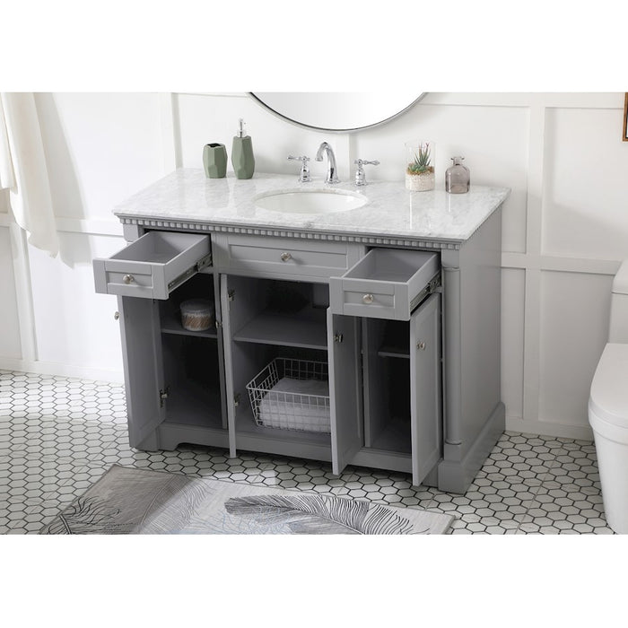 Elegant Kitchen/Bath Clarence 48" Single Bathroom Vanity, Grey