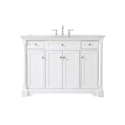 Elegant Kitchen/Bath Clarence 48" Single Bathroom Vanity, White - VF53048WH