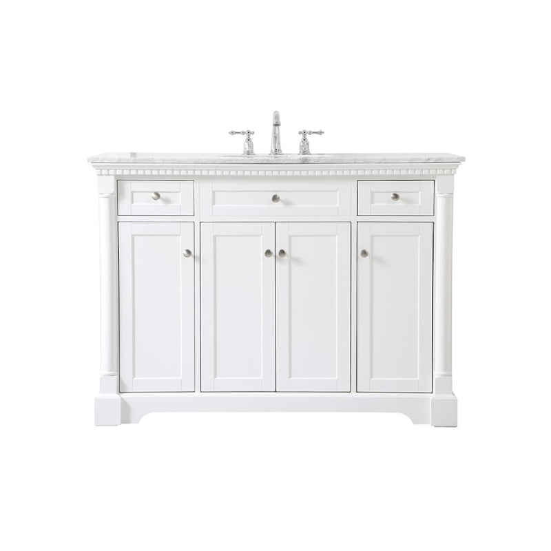 Elegant Kitchen/Bath Clarence 48" Single Bathroom Vanity, White - VF53048WH