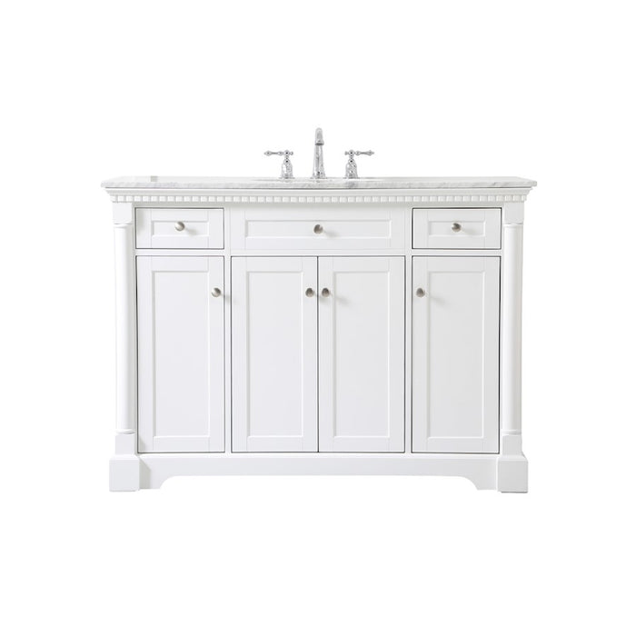 Elegant Kitchen/Bath Clarence 48" Single Bathroom Vanity, White - VF53048WH