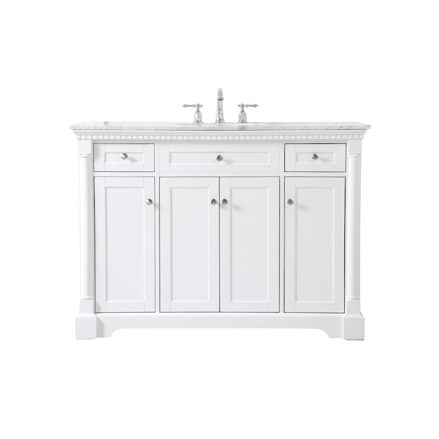 Elegant Kitchen/Bath Clarence 48" Single Bathroom Vanity, White - VF53048WH