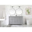 Elegant Kitchen/Bath Clarence 60" Double Bathroom Vanity Set, Black