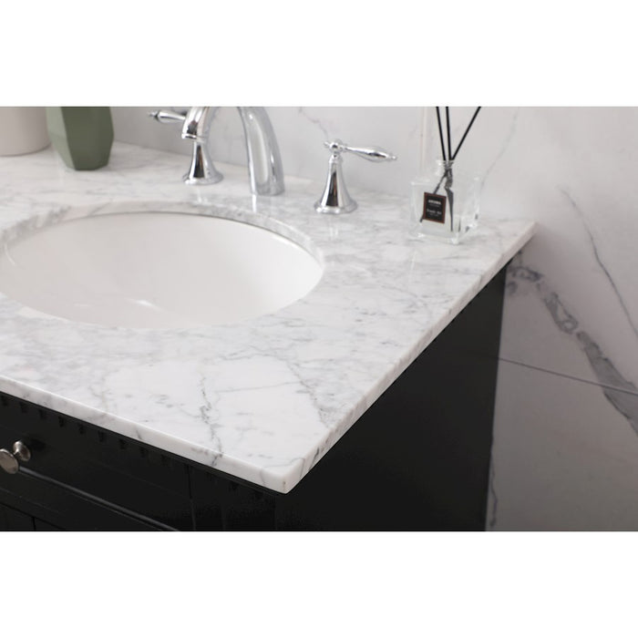 Elegant Kitchen/Bath Clarence 60" Double Bathroom Vanity Set, Black