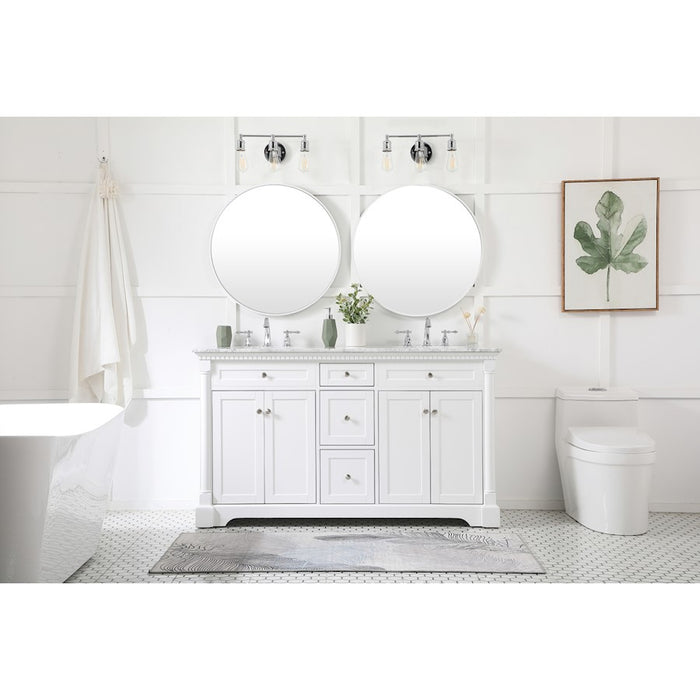 Elegant Kitchen/Bath Clarence 60" Double Bathroom Vanity, Grey