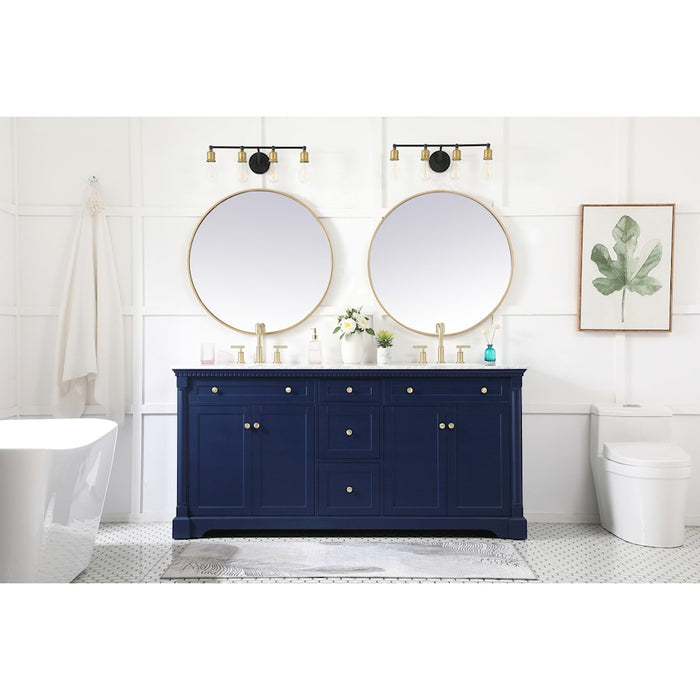 Elegant Kitchen/Bath Clarence 72" Double Bathroom Vanity Set, Black