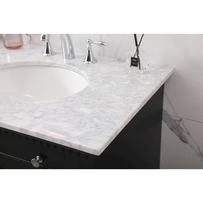 Elegant Kitchen/Bath Clarence 72" Double Bathroom Vanity Set, Black