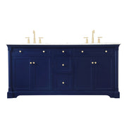 Elegant Kitchen/Bath Clarence 72" Double Bathroom Vanity, Blue - VF53072DBL
