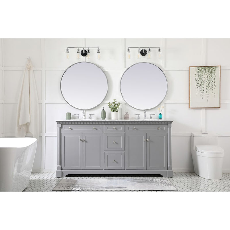 Elegant Kitchen/Bath Clarence 72" Double Bathroom Vanity, Blue