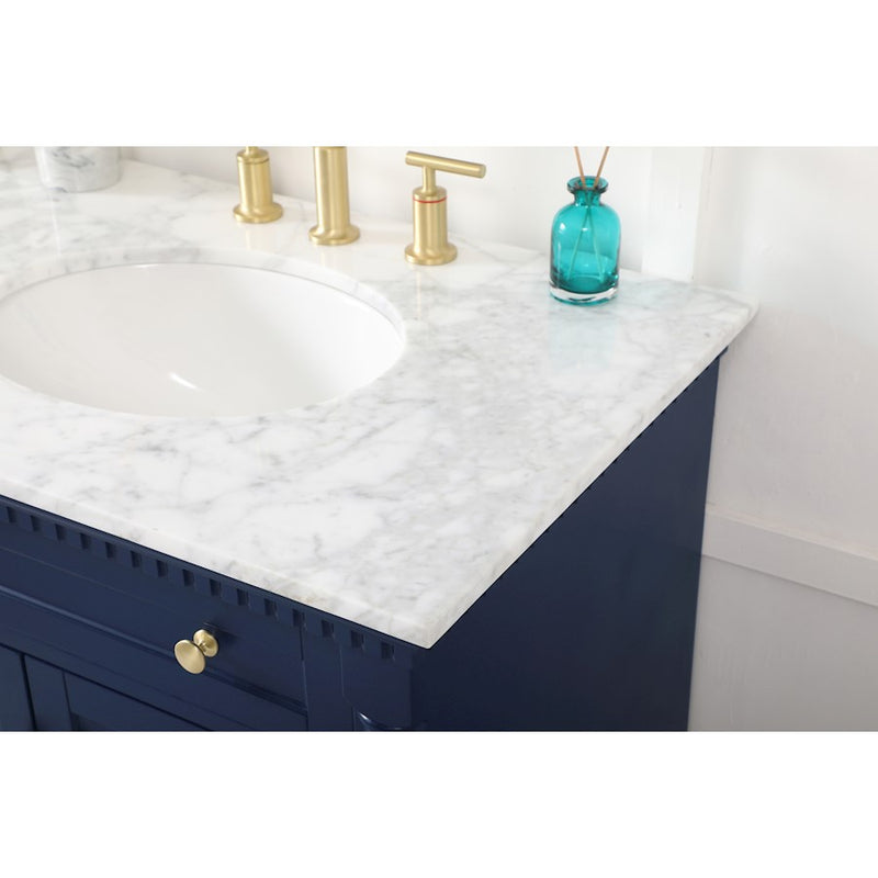 Elegant Kitchen/Bath Clarence 72" Double Bathroom Vanity, Blue