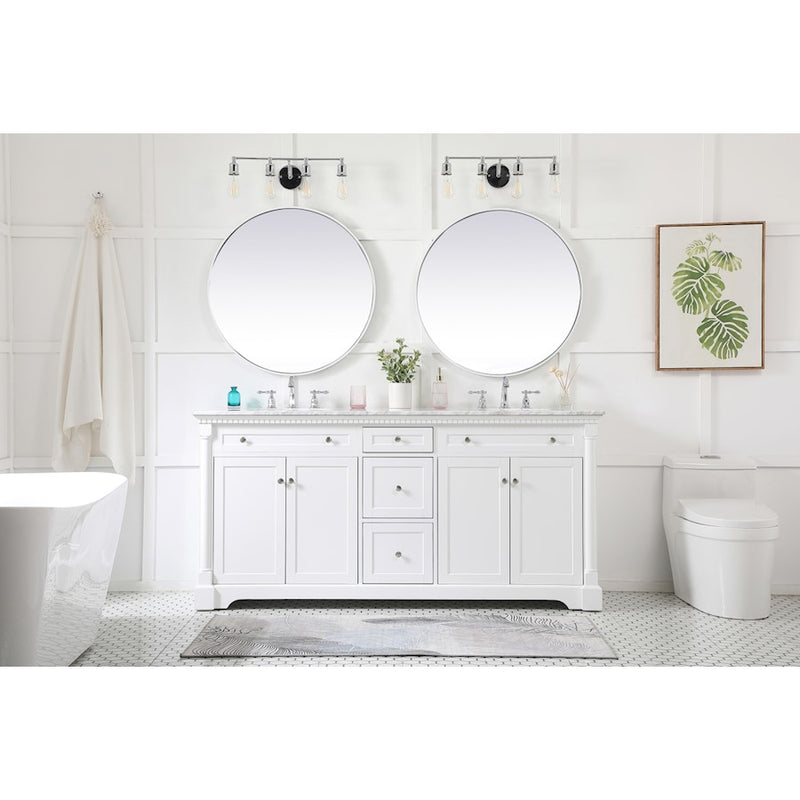 Elegant Kitchen/Bath Clarence 72" Double Bathroom Vanity, Grey