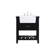 Elegant Kitchen/Bath Clement 30" Single Bathroom Vanity, Black - VF60130BK