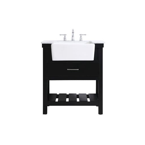 Elegant Kitchen/Bath Clement 30" Single Bathroom Vanity, Black - VF60130BK