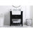 Elegant Clement 30" Single Bathroom Vanity, Black/Backsplash