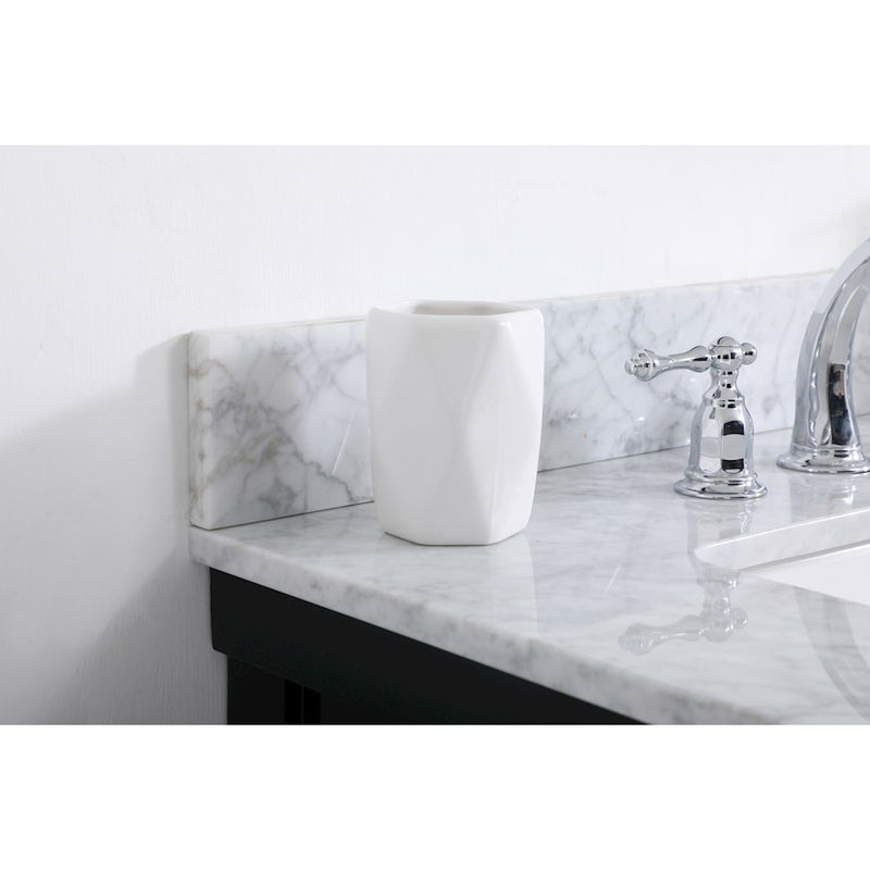Elegant Clement 30" Single Bathroom Vanity, Black/Backsplash