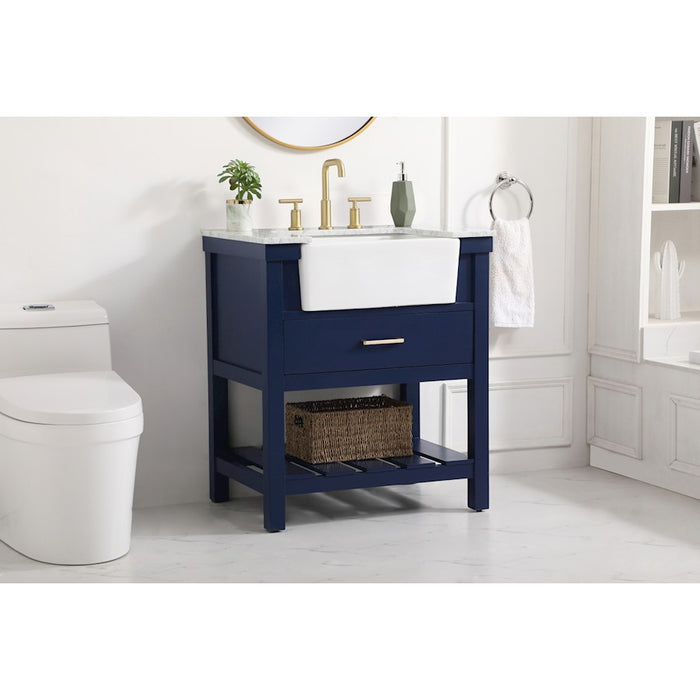 Elegant Kitchen/Bath Clement 30" Single Bathroom Vanity, Blue