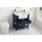 Elegant Clement 30" Single Bathroom Vanity, Blue/Backsplash