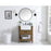 Elegant Clement 30" Single Bathroom Vanity, Blue/Backsplash