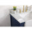 Elegant Clement 30" Single Bathroom Vanity, Blue/Backsplash