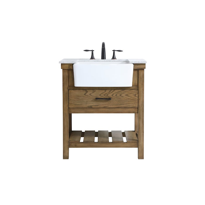 Elegant Kitchen/Bath Clement 30" Single Bathroom Vanity, Driftwood - VF60130DW