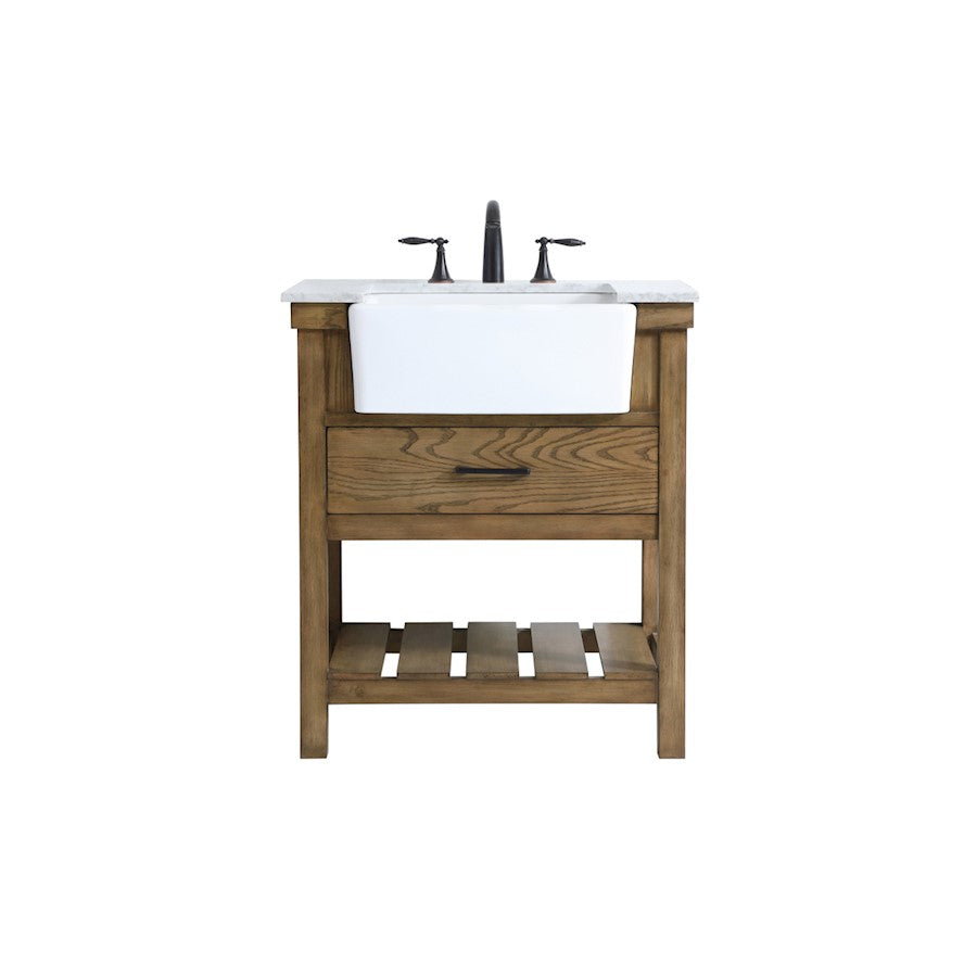 Elegant Kitchen/Bath Clement 30" Single Bathroom Vanity, Driftwood - VF60130DW