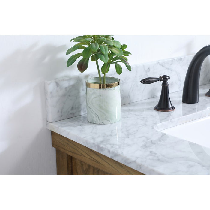 Elegant Clement 30" Single Bathroom Vanity, Driftwood/Backsplash