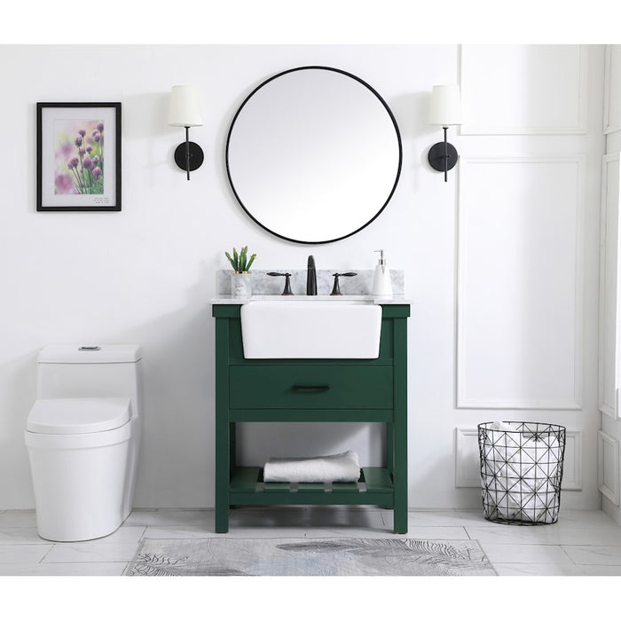 Elegant Kitchen/Bath Clement 30" Single Bathroom Vanity, Green