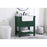 Elegant Clement 30" Single Bathroom Vanity, Green/Backsplash