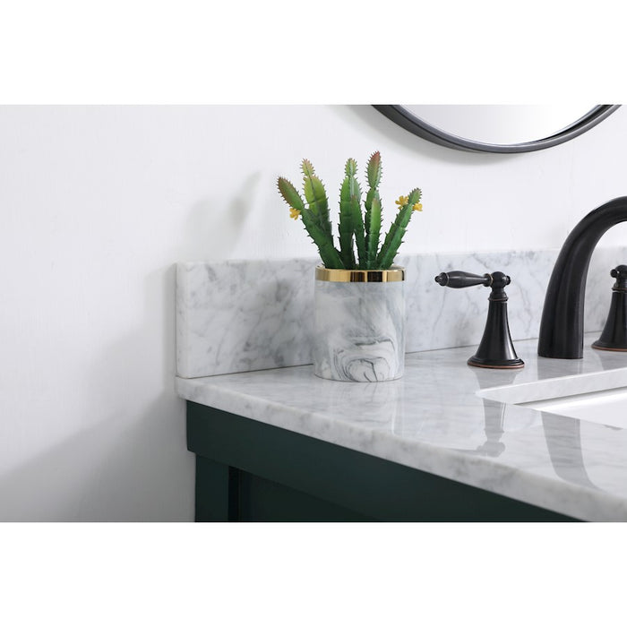 Elegant Clement 30" Single Bathroom Vanity, Green/Backsplash