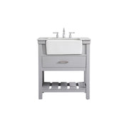 Elegant Kitchen/Bath Clement 30" Single Bathroom Vanity, Grey - VF60130GR